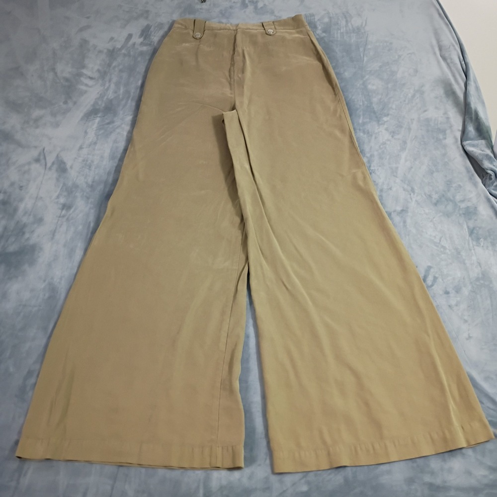 Forever 21 Womens Wide Leg High Waisted Cargo Pocket Trousers Olive Green Size M - Picture 6 of 7